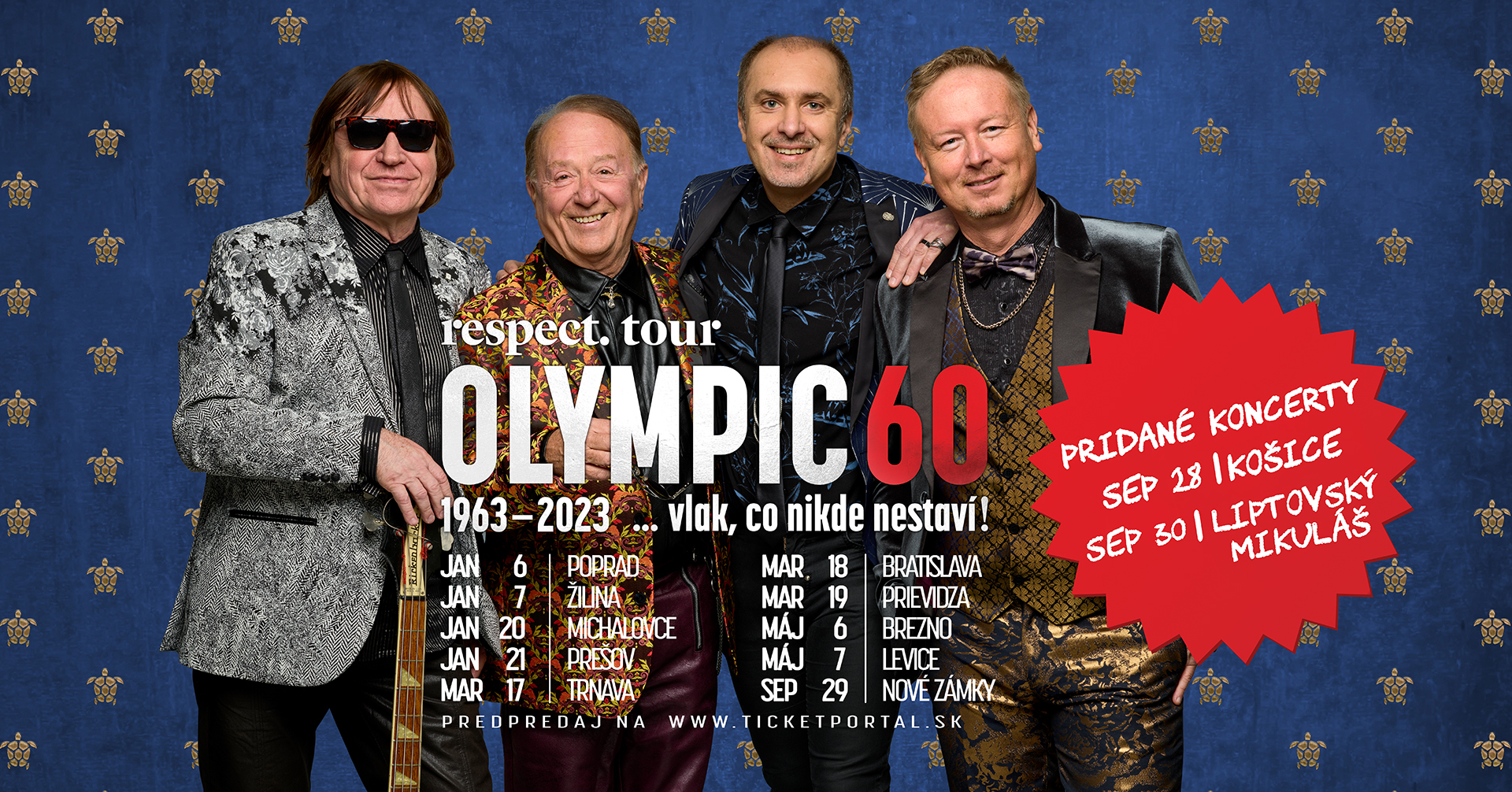 Respect tour Olympic 60 slovenské koncerty